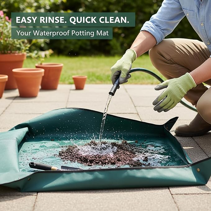 Plant Repotting Mat for Plants, Gardening Hand Tools for Gardeners, Oxford Cloth, 29.5 x 43.3in(75x110cm)