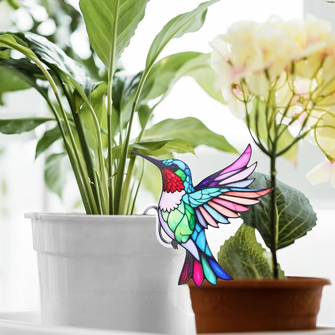 Hummingbird Gifts for Women, Hanging Plant Planter for Indoor Outdoor Garden, Mothers Day Birthday Gifts for Mom Grandma from Daughter Son, Bird Lover Plant Pots Accessories