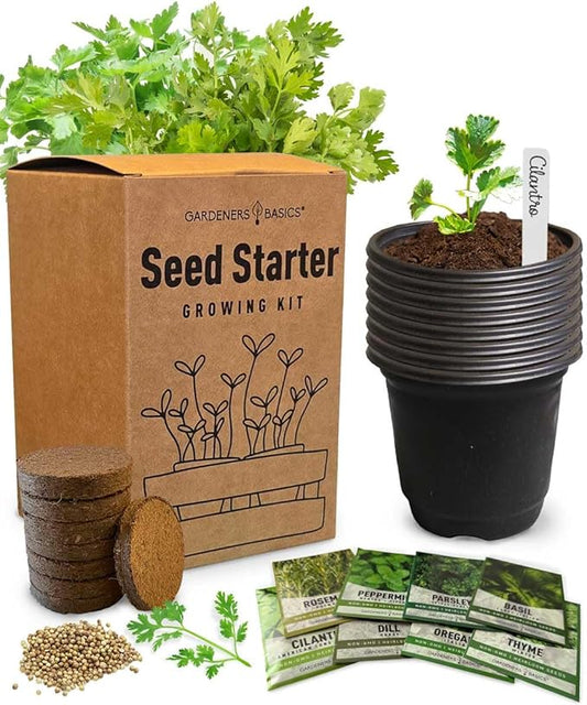 8 Herb Seed Starter Kit – Grow a Variety of Fresh Culinary Herbs – Non-GMO Heirloom Seeds, Complete Indoor & Outdoor Grow Kit, Perfect for Home Gardens & Cooking