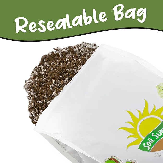 Soil Sunrise Carnivorous Plant Potting Soil Mix (1 Quart) Ideal Additive for Venus Fly Traps, Sundews, and Pitcher Plants