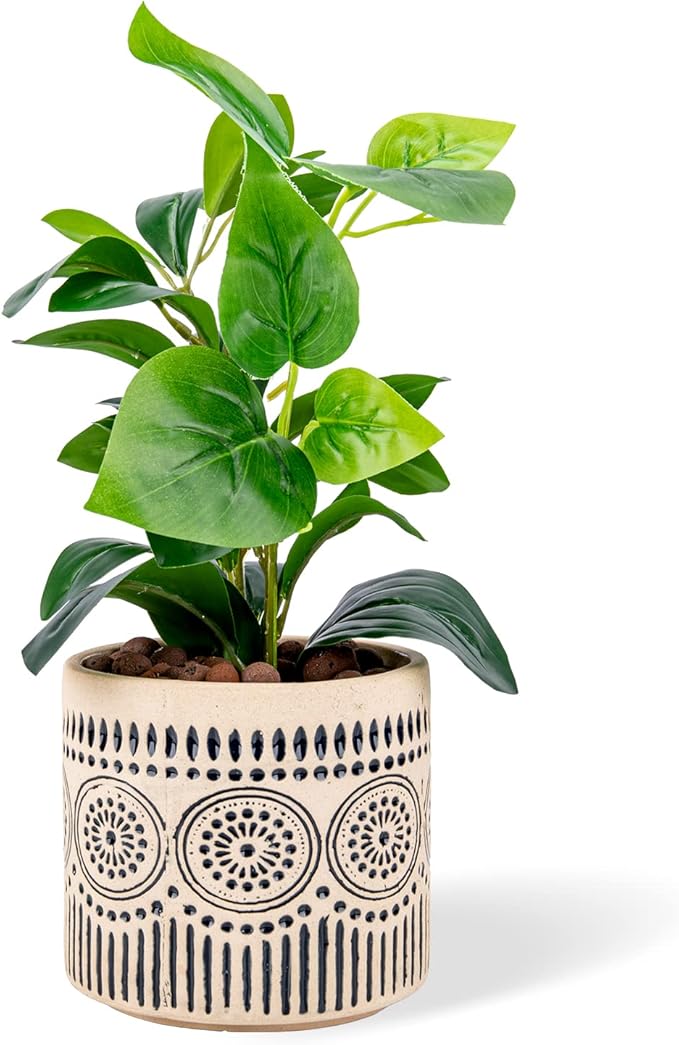 Ceramic Planter 4 Inch Plant Pots Indoor Outdoor Succulent Plant Pot Flower Pots Mid-Century Planter Ceramic Pot