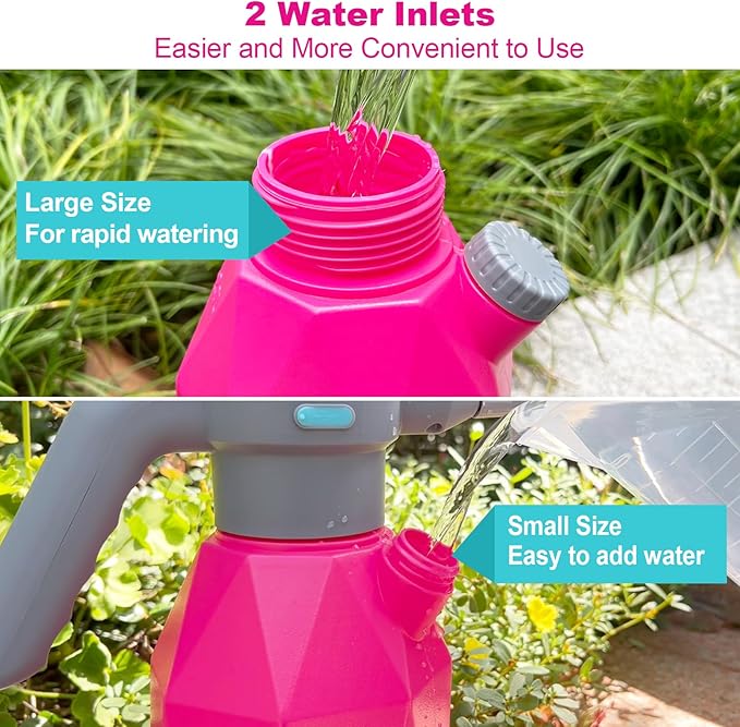 SideKing 0.5 Gallon Electric Spray Bottle Plant Mister for Indoor/Outdoor Plants, 2L Automatic Watering Can Rechargeable Battery Powered Sprayer with Adjustable Spout for Garden, Fertilizing, Cleaning