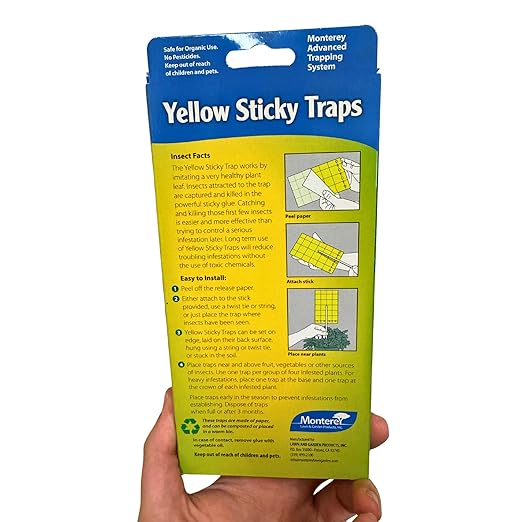 Monterey Yellow Sticky Insect Traps for All Insects, 5 Per Pack