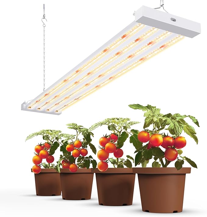 Barrina TX-L63 3FT LED Grow Light, 63W, 4 Panels Wider Coverage, Full Spectrum with 730nm IR LEDs, High PPFD, Linkable, Hanging Plant Lights for Indoor Greenhouse, Vegetable, Seeding, Flowers, 1 Pack