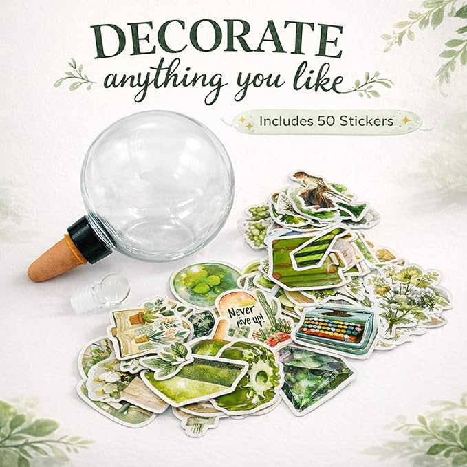 4 Pack 17oz Plant Self Watering Globes – Top Fill Watering Globes, Plastic Water Bulbs with Slow Release Terracotta Planter Insert & Glass Stoppers, Ideal for Vacation & Houseplants