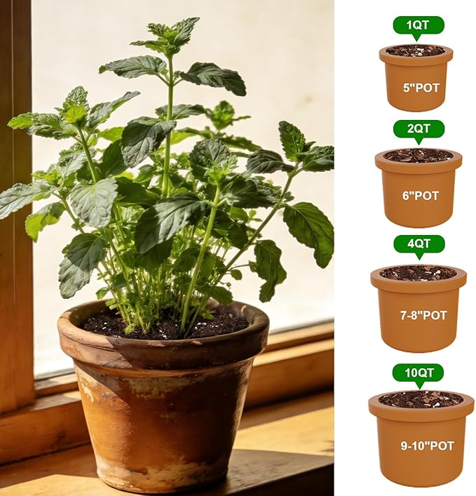 Organic Potting Soil Mix for Indoor Plants & Herb Gardens 10qt- All-Purpose Nutrient-Rich Natural Soil