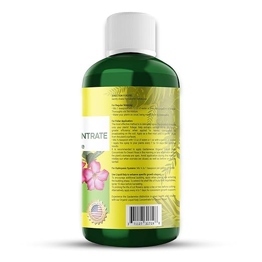 GARDENWISE Liquid Kelp Fertilizer for Desert Rose - Plant Food for Adenium & Desert Plants - Organic Seaweed Fertilizer for Robust Growth and Blooms (8 OZ)