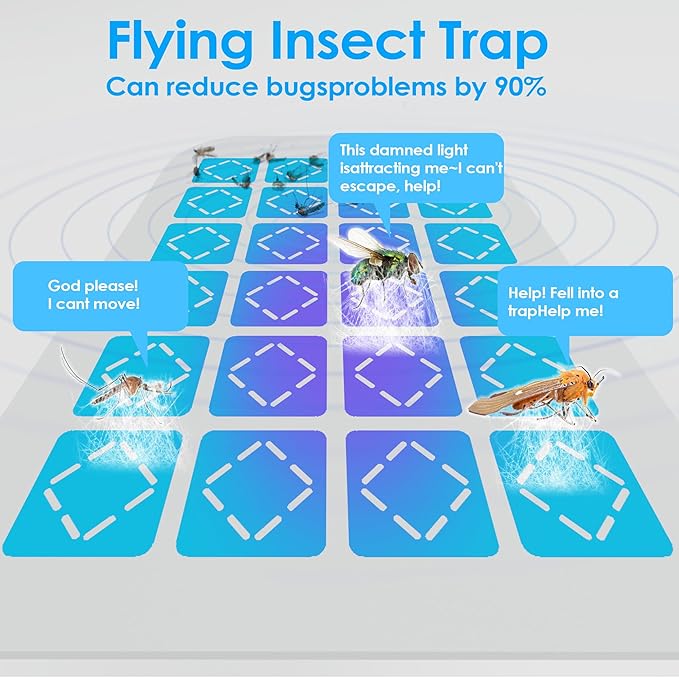 Fly Trap Indoor, 3 in 1 Plug-in Fruit Fly Trap,2 Trap Black and 10 Glue Cards, Fruit Fly Traps for Indoors, Flying Insect Trap for Gnat, Moth, Mosquito, Suitable for Every Part of The Home