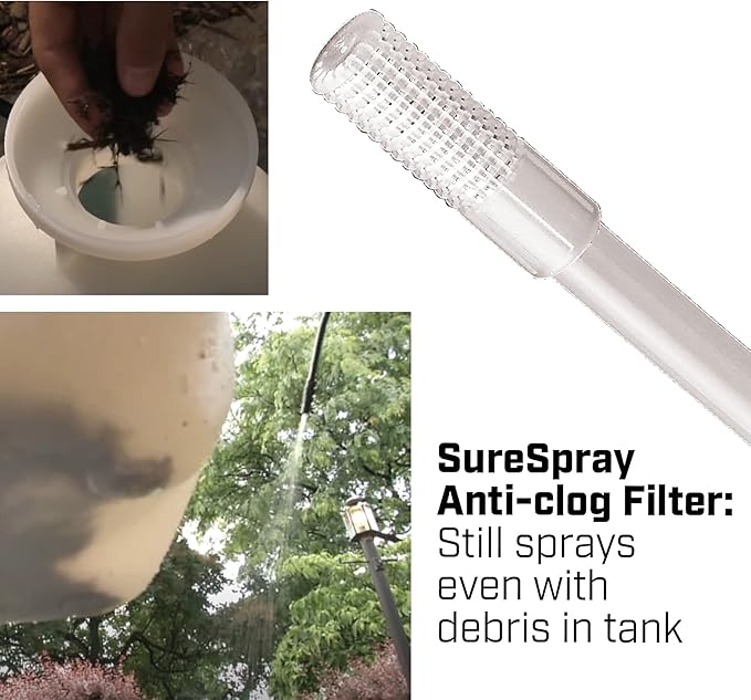 Chapin 20541 Pump Sprayer, 1‑Gallon, Foaming, Lawn & Garden, Translucent Poly Tank, Adjustable Nozzles, Anti‑Clog Filter, 12" Wand & 34" Reinforced Hose for Weed, Pest & Fertilizer Applications