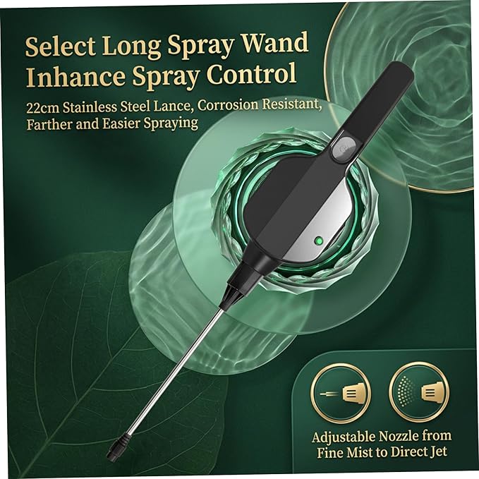 Electric Spray Bottle 2000ml, Rechargeable Plant Mister with Dual Spray Modes & Long Nozzle, Ergonomic Water Sprayer for Indoor Plants, Home Gardening, Electric Sprayer, Automatic Bottle