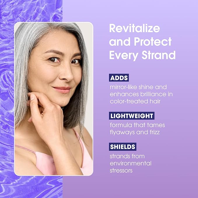 One 'n Only Shiny Silver Ultra Shine Spray - Purple Hair Shine Spray & Brightening Gloss with UV and Thermal Protection - Blonde Hair Care to Enhance Color & Restore Damage (4 oz)