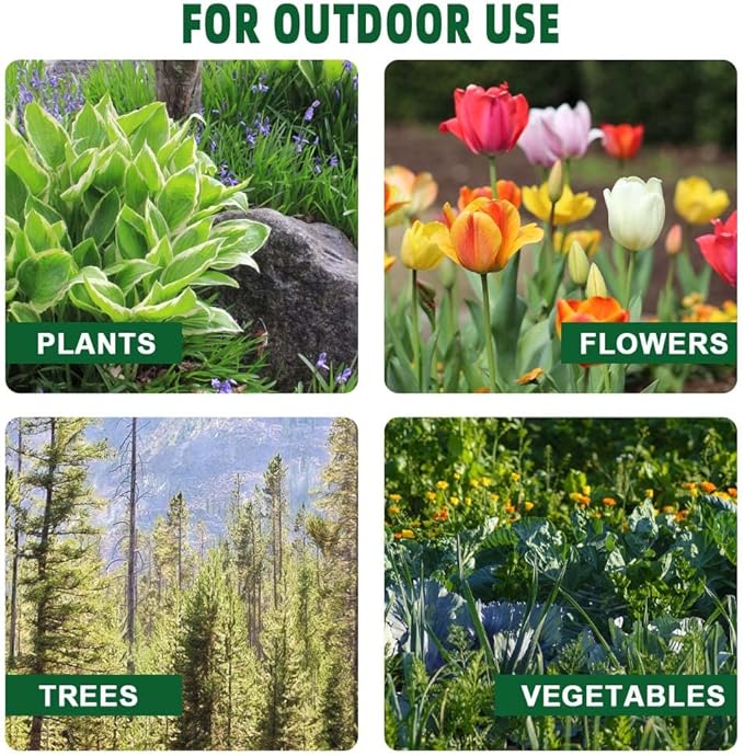 Deer Repellent, Deer & Rabbit Repellent for Plants, Deer Deterrent for Garden and Yard, Rabbit Repellant Outdoor, Keep Deers Away from Trees, Long-Lasting 2 Months Protection-12 Pack