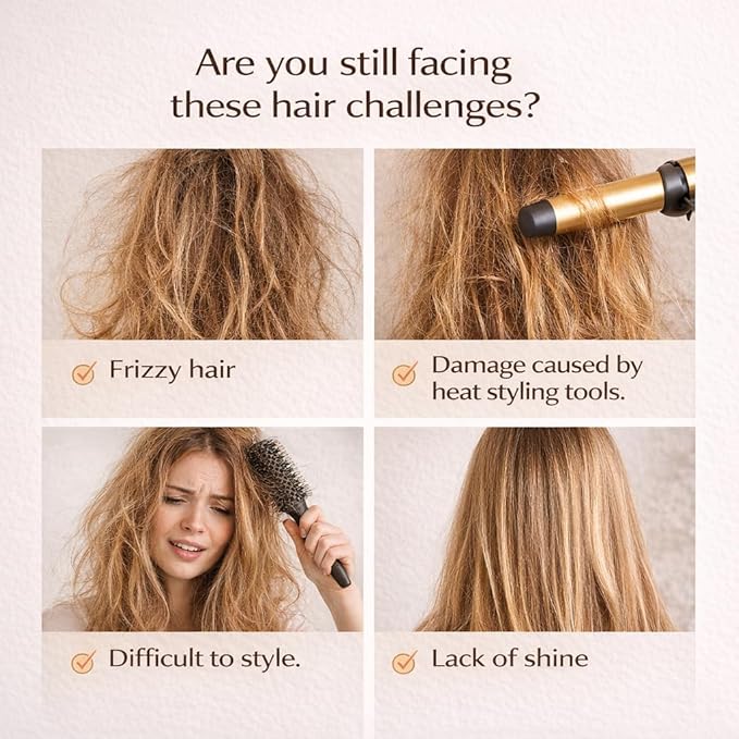 Lanthome Thermal Protection Spray for Hair - 450°F Heat Protectant, Frizz Control & Shine Enhancer, Suitable for All Hair Types & Hot Tools 150ml
