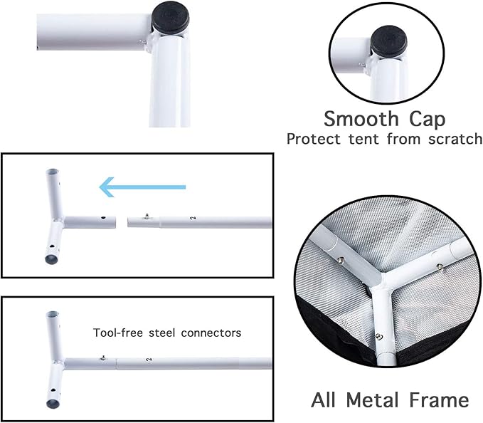 OMNIHW Extension Grow Tent 48" x 48" x 78" + 20", 1680D Canvas Reflective Mylar Professional Indoor Heavy Duty Growing Tents with Window and Removable Floor Tray for Indoor Hydroponic Plant - 4' x 4'