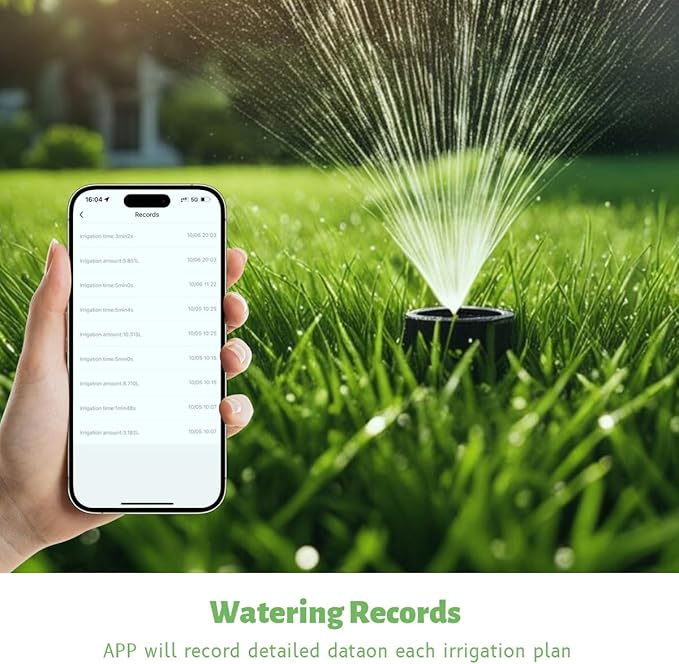 Water Timer for Garden Hose, 2.4GHz WiFi Smart Hose Sprinkler Timer with Tuya/Smart Life App, GreenVation Plant Automatic Watering System for Yard Outdoor Irrigation (WiFi Solution)
