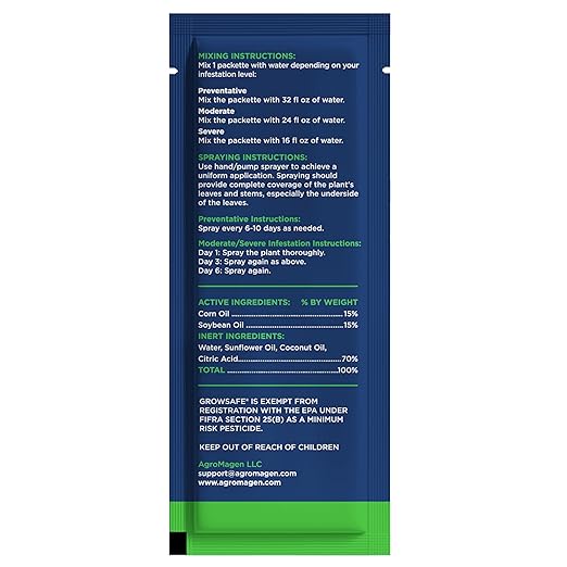 AgroMagen, GrowSafe Bio-Pesticide, Organic and Natural Miticide, Fungicide and Insecticide (Ready-to-Use 24 fl.oz)