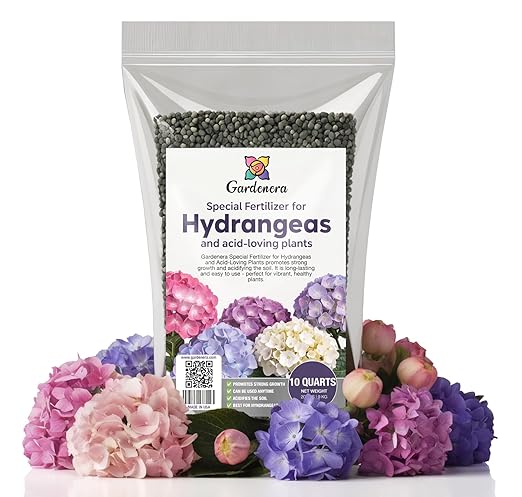 𝐁𝐄𝐒𝐓𝐒𝐄𝐋𝐋𝐄𝐑 Slow Release Hydrangea Fertilizer with Iron & Sulfur – Indoor & Outdoor Soil Acidifier for Miracle Growth - 10 QUARTS