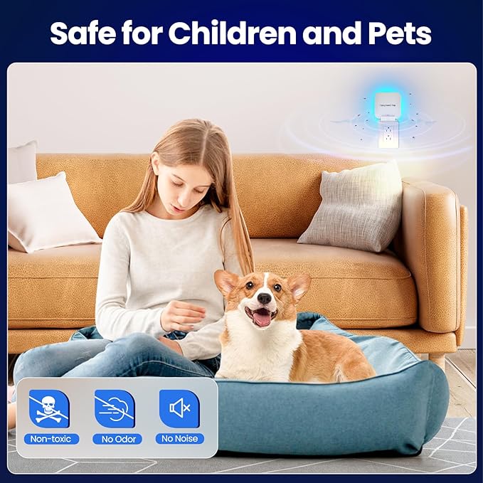 Fruit Fly Traps for Indoors, Plug in Flying Insect Trap with Auto Night Light, Bug Catcher Indoor, Fly Trap Indoor for Fruit Flies, Gnats, Mosquito, Moths (1 Device + 5 Glue Cards)