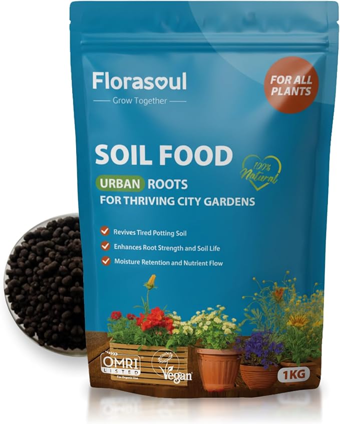 Urban Roots Potting Soil Amendment (2.2 lbs) – Revive & Refresh Old Container Soil – Plant-Based & Vegan Formula for Indoor Plants, Balcony Gardens & Herbs – Pet Safe – Odorless
