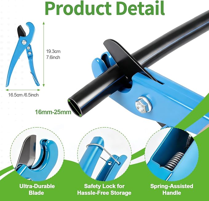 RedChili 3PCS Drip Irrigation Hole Punch Tubing Cutter Tool, 2 in 1 Hole Punch & Tubing Cutter Set Drip Line Hole Puncher Tool for 1/4 Inch Barbed Fitting Insertion for Garden Drip Tubing System