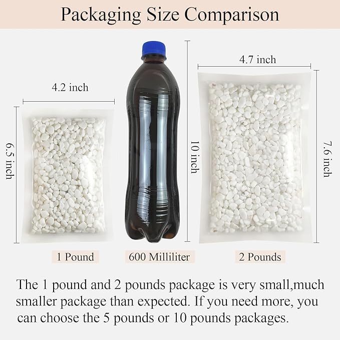 FANTIAN White Pebbles for Indoor Plants, 3/8 Inch Decorative White Stones. Polished River Rocks for Potted Plants Vase Cactus Bird Bath and Outdoor Garden Landscaping