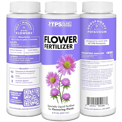 Flower Fertilizer – Liquid Plant Food for More Blooms, Bigger Flowers & Vibrant Color, 32 oz
