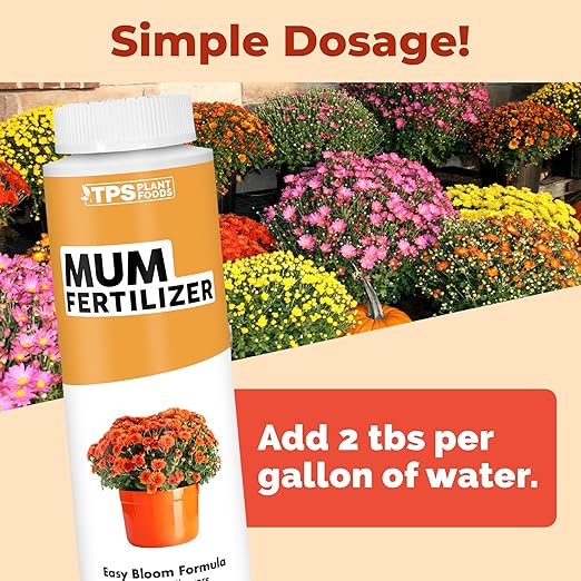Mum Fertilizer – Liquid Plant Food for More Blooms, Brighter Color & Fuller Plants, 8 oz