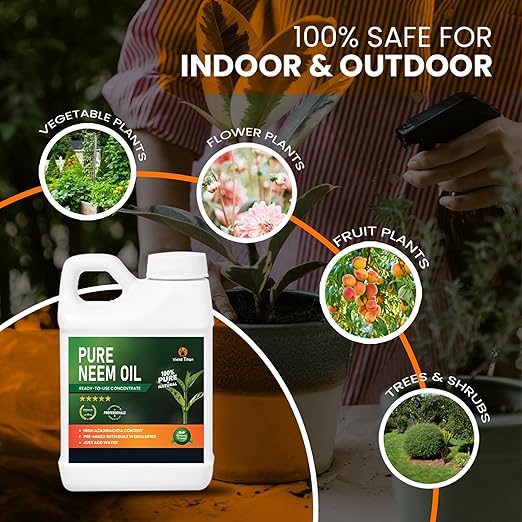 Ready-to-Use Concentrate Neem Oil - 100% Pure & Natural | Ready to Mix | Just Add Water (32 oz)