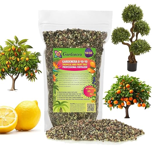 𝐏𝐑𝐎𝐅𝐄𝐒𝐒𝐈𝐎𝐍𝐀𝐋 8-10-10 Professional Fertilizer for Banana, Flowering, and Fruit Trees, Ornamentals - Boosts Flowering & Fruiting - for Indoor & Outdoor Plants (16 OZ)