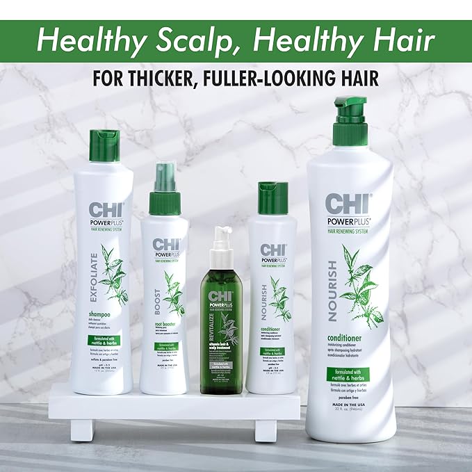 CHI PowerPlus Root Booster Thickening Spray, Volumizing Hair Mist For Thicker-Looking Styles, Increases Volume With A Touchable Feel, 6 Oz