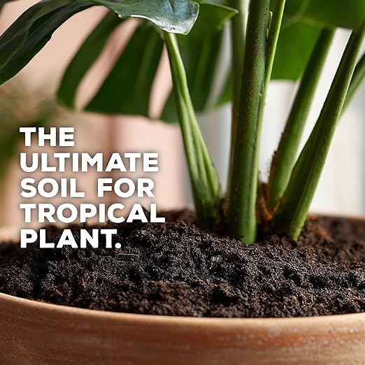Soil Seed & Water Tropic Treasure Tropical Potting Mix – Rich Soil for Exotic Plants, Hibiscus & Monstera - Indoor Plant Mix - OMRI Listed