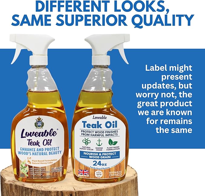 EcoDecors 24 pz. Teak Oil Protective Teak Sealer Wood Oil Indoor/Outdoor and Teak Cleaner Protective Teak Wood Restorer Eco Household Wood Furniture Cleaner Spray Bottle