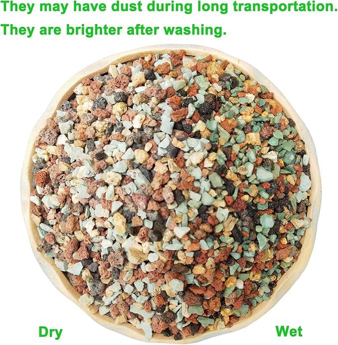 Boniosz 5lb Bonsai Succulent and Cactus Soil Gritty Mix Rocks Gravel for Terrarium Top Dressing Decorative Pebbles Potting Soil Amendment for Pots Indoor Plants, Fast Drainage, Neutralize Soil PH