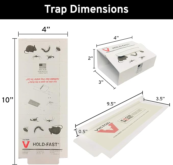 Victor M309 Professional Glue Boards for Insect and Rodent monitoring - 72 Glue Boards