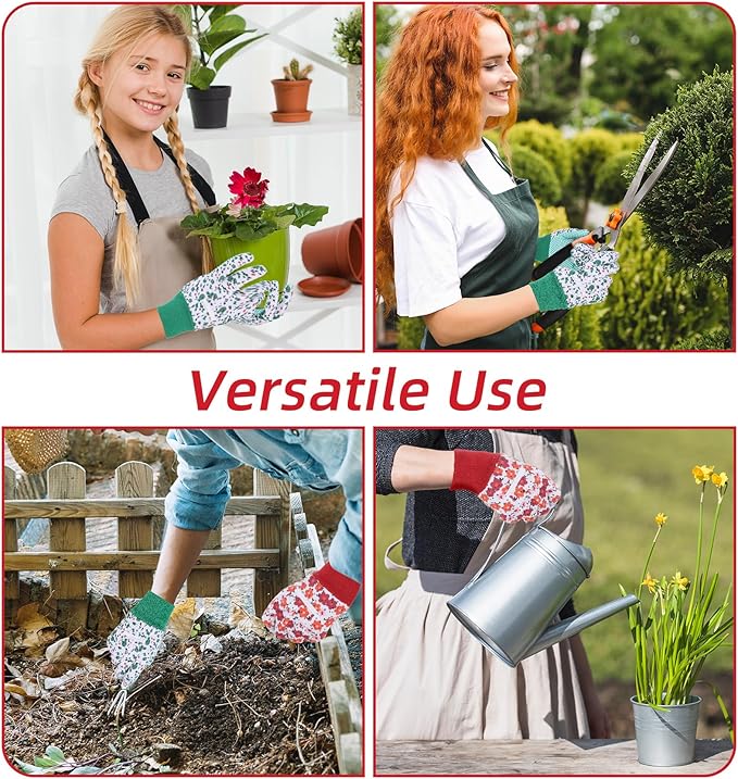 4 Pairs Womens Garden Gloves for Women, Gardening Gloves Women (Multicolor)