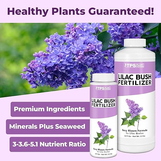Lilac Fertilizer – Liquid Plant Food for More Blooms, Sweet Fragrance & Healthy Shrub Growth, 32 oz