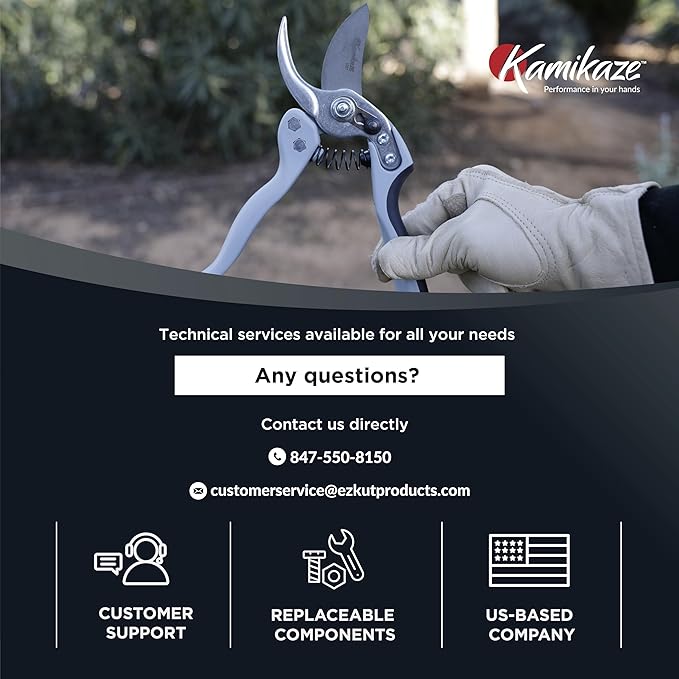 Heavy-Duty Professional Pruning Shears for Gardening, Large-Size Ergonomic Handle to Reduce Hand Fatigue, SK5 High-Carbon Steel Blade, Cuts Branches Up to 1 Inch, Garden Clippers for Tree Trimming
