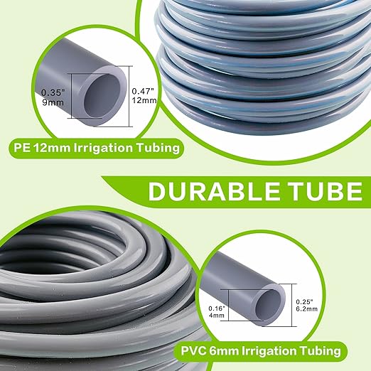 98ft Drip Irrigation Kit, Upgraded Quick-Connect System with Adjustable Nozzles & Durable Hoses, Complete Garden Watering Solution for Outdoor Plants, Flower Beds, Lawns and Patios