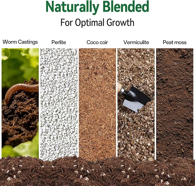 Zeedix Potting Soil Mix for Indoor Houseplant, Include Perlite, Compost, Peat Moss, Coco Coir and Vermiculite, Well Draining Potting Mix, Promote Healthy Root Development and Faster Plant Growth, 1qt