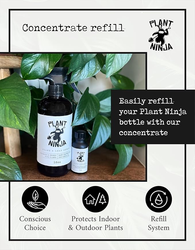 Plant and Leaf Spray, Refill Concentrate, Shine Enhancer for your Garden, Leaf Shine Spray for Indoor Plants, House Plants, Gardening Supplies, Plant Care, Citrus Scent, 1 Oz Concentrate