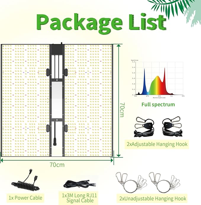 FARMLITE Grow Light for Indoor Plants Grow Light Full Spectrum Led Grow Lights Growing Lamp Daisy Chain Dimmable (400Watts)