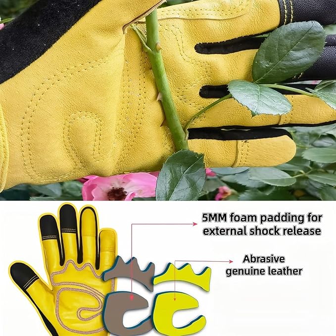 Long Gardening Garden Gloves,Thorn-proof&Puncture Resistance Rose Cactus Gauntlet Glove for Gardener,Gifts