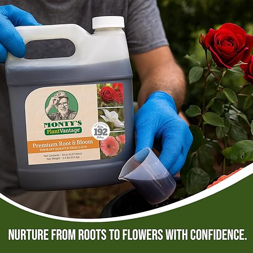 PlantVantage Root & Bloom Liquid Fertilizer – Concentrated Plant Fertilizer for Strong Roots & Bigger Blooms, Liquid Plant Food for Trees, Flowers & Vegetables, Soil or Foliar Application – 16 oz