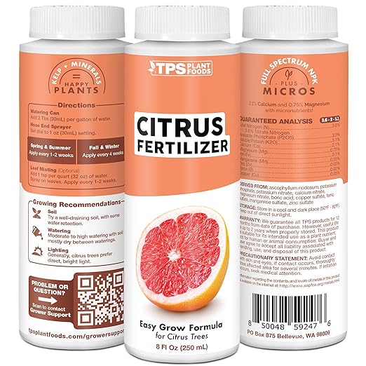 Citrus Fertilizer – Liquid Plant Food for Better Flowering, More Fruit & Stronger Trees, 1 Gallon