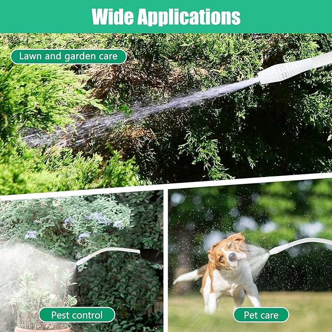 Electric Garden Sprayer 5L/1.35 Gallon Water Bag, Rechargeable Battery Powered Pump Sprayer with Adjustable Nozzle, Automatic Plant Mister, Indoor Watering Can and Outdoor Yard Lawn Garden Sprayer