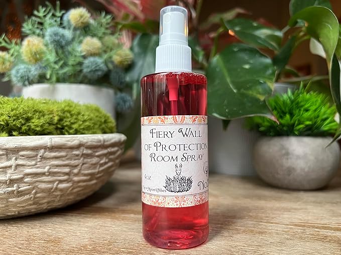 Fiery Wall of Protection Room Spray - Powerful Spiritual Barrier Purification Negativity Barrier Ritual Spells - Handmade with Essential Oils & Herbs- Wicca Pagan Hoodoo Magick Manifestation