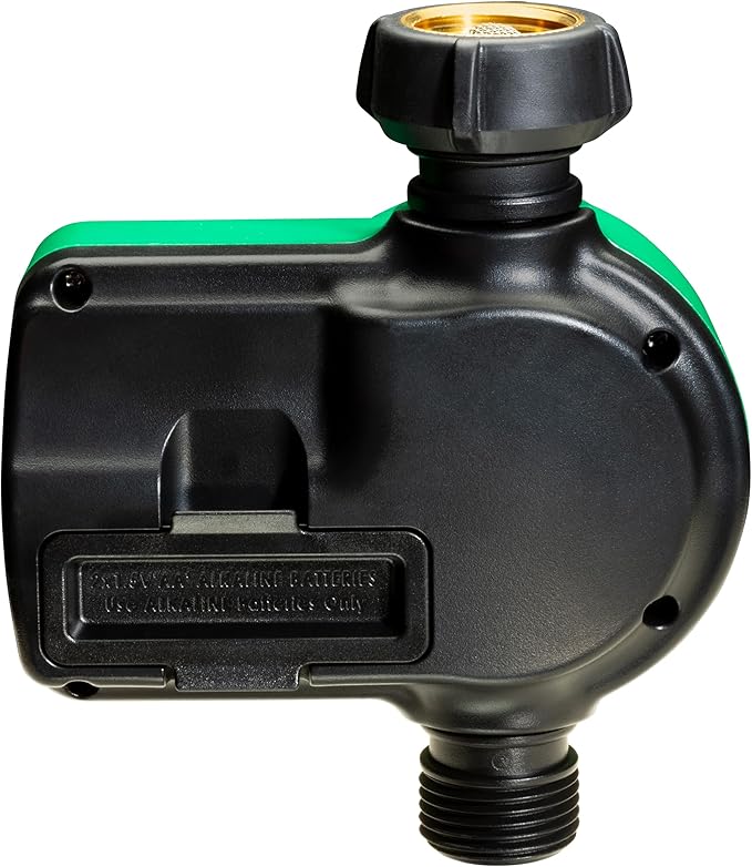 Rain Bird 1ZEHTMRS Simple-Set Hose End Timer, One Zone/Station, Battery Operated, 3/4" Garden Hose Thread, Heavy-Duty Brass Inlet, Dial with Brass Inlet