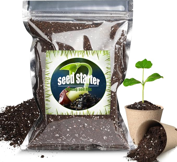 Doter Organic Seed Starter Premium Potting Soil Mix 4qt, All Natural Seed Starter Mix for Fast Germination and Vigorous Seedlings with Strong Root Systems