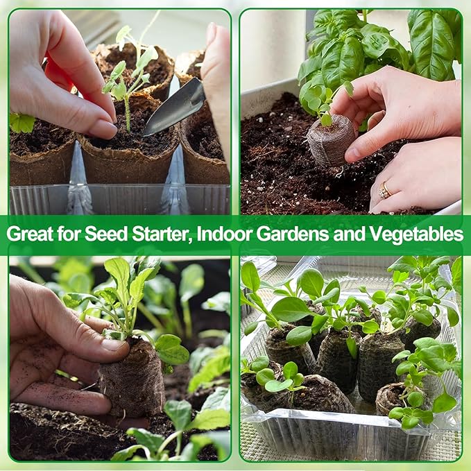 Legigo 50 Pcs 30mm Seed Starter Peat Pellets Pods for Seedlings- Compressed Seed Starting Pellets Seed Starter Pods Plugs Soil Peat Pods for Starting Seeds, Garden Planting Herb Flower Vegetables