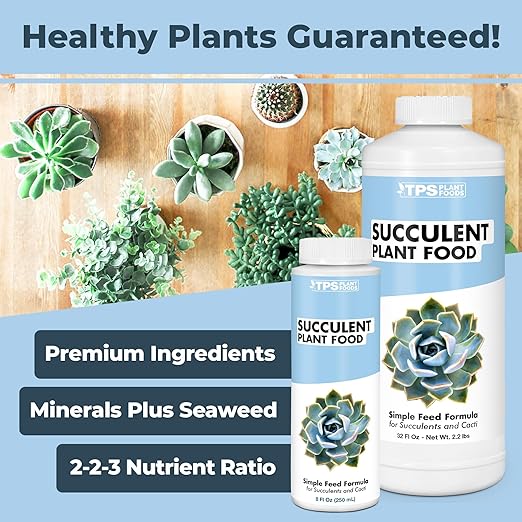 Succulent Plant Food – Liquid Fertilizer for Compact Growth, Vibrant Color & Stronger Root Development, 1 Gallon